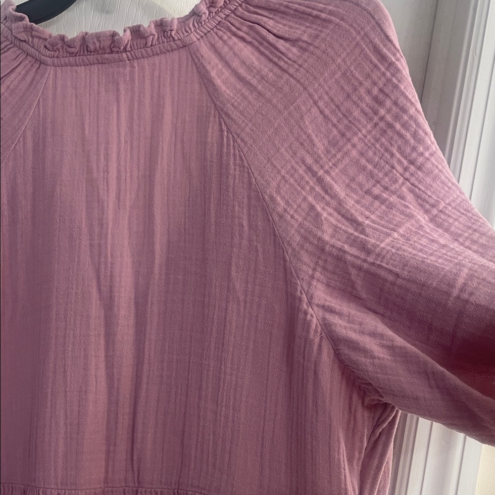 Old Navy Mauve Ruffle-Trim Mini Dress - Picture 8 of 11